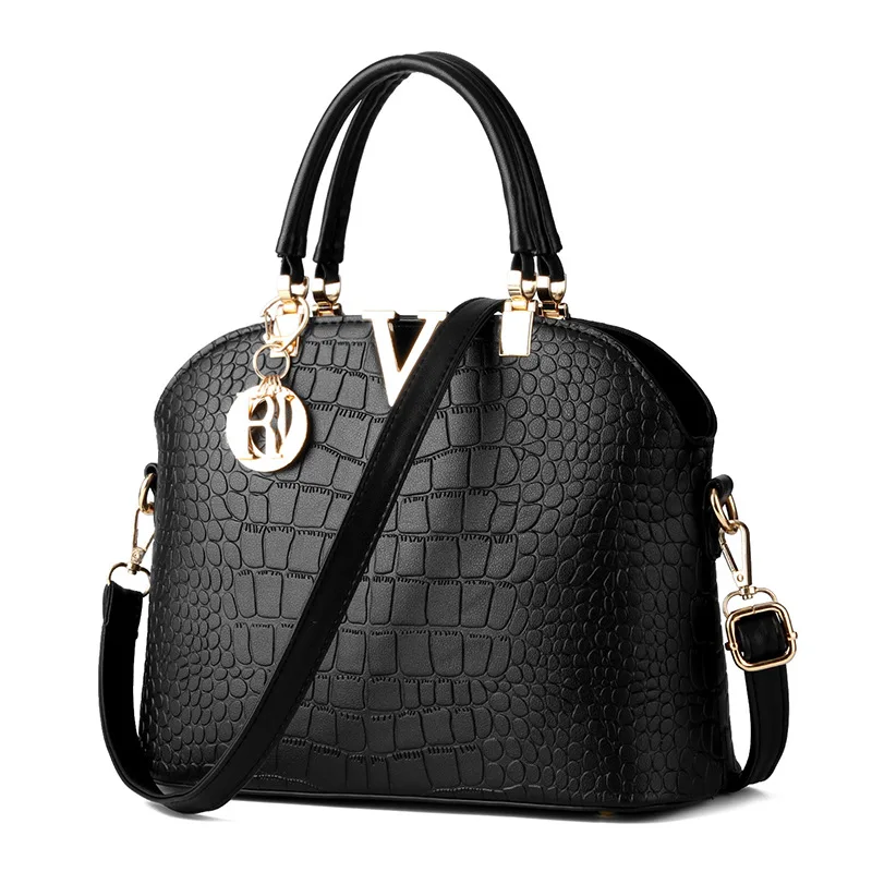 New Women Messenger Bag Alligator Pattern PU Leather Handbags Shell Shoulder Crossbody |