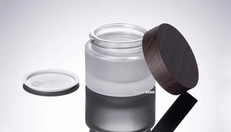 30 50 г/мл полупрозрачный с глазурью Стекло черным деревянная крышка круглая