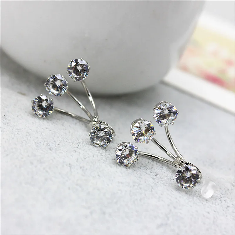 2019 новый дизайн модная брендовая бижутерия элегантные Двухсторонние серьги для