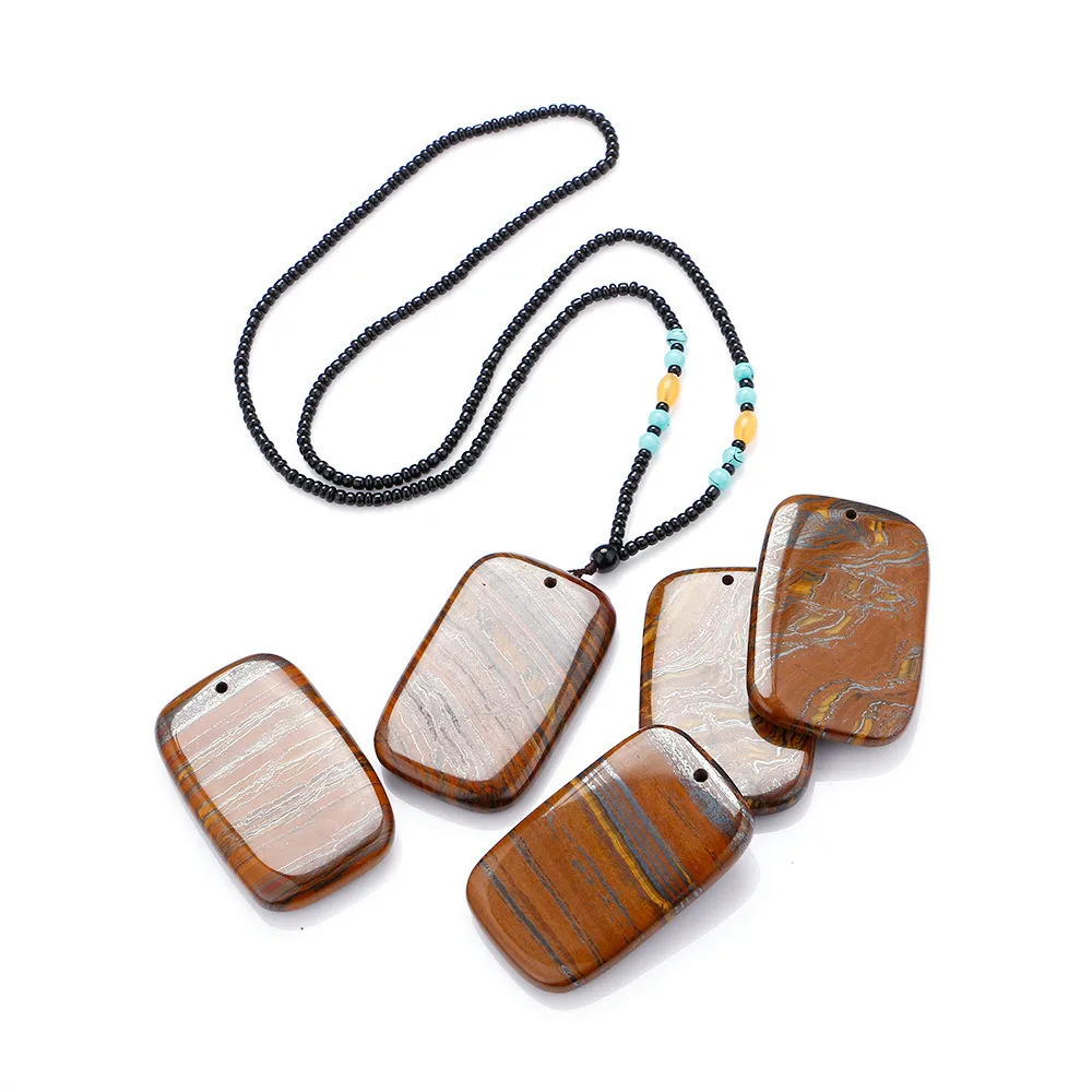 Yumten Tiger's Eye мужское ювелирное изделие Женский прямоугольный натуральный