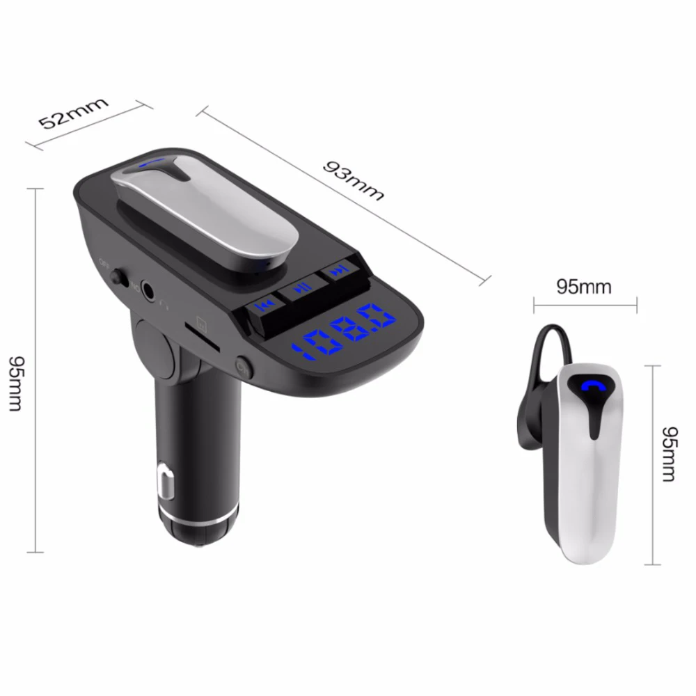 Беспроводная bluetooth гарнитура fm передатчик MP3 беспроводной адаптер автомобильный
