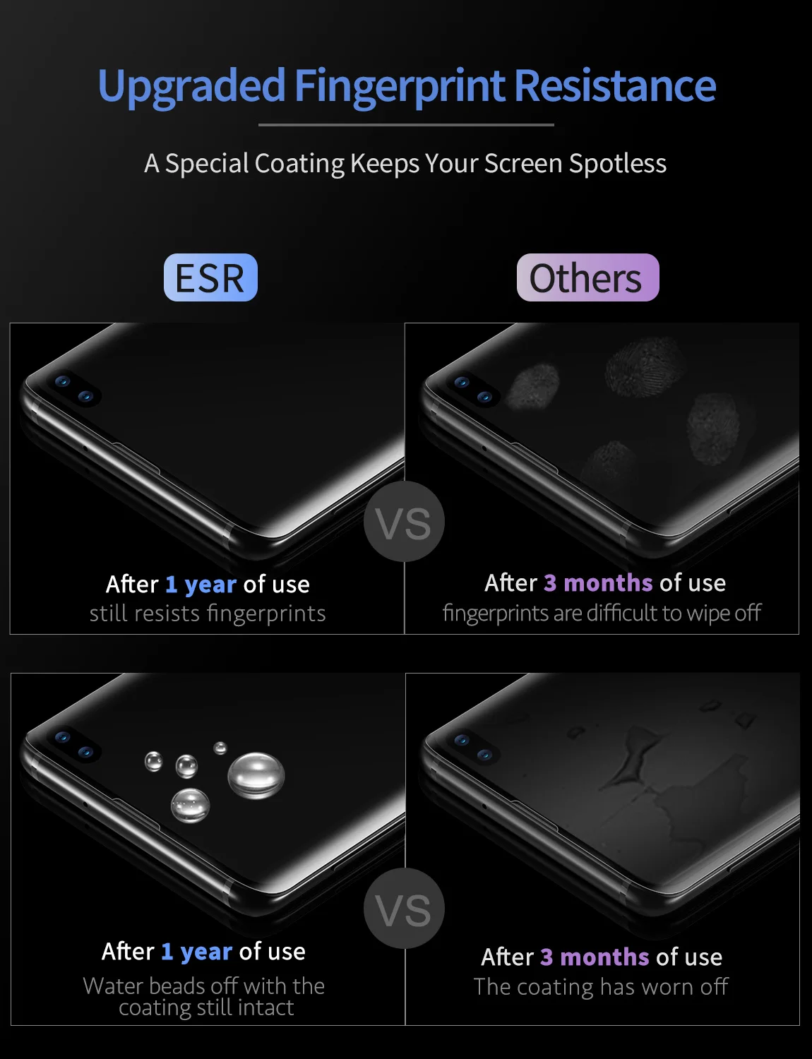 2 шт./лот ESR Экран протектор для samsung Galaxy S10 полный охват мягкий TPU Crystal Clear Защитная пленка для samsung Galaxy S10 плюс