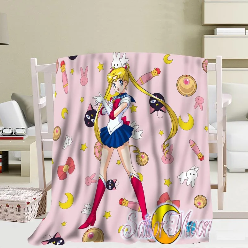7 P+ Sailor Moon одеяло мягкое DIY диван-кровать одеяло для детей и взрослых теплое одеяло на заказ размер 56x80Inch50X60Inch40X50Inch - Цвет: 7