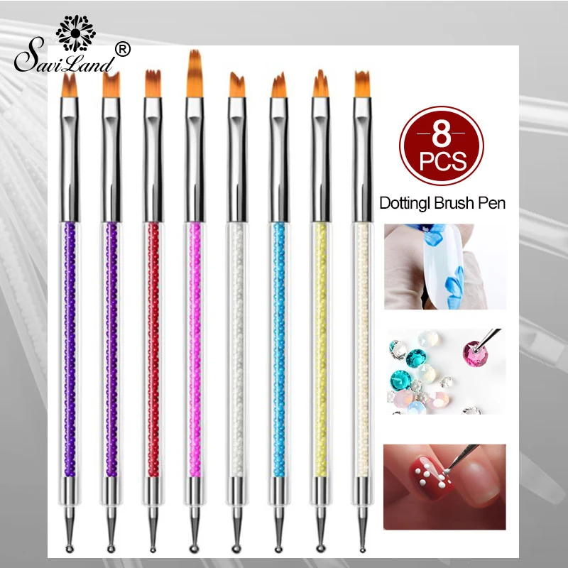 Saviland набор гелевых ручек с двойной головкой для ногтей лак гелевого нейл арта