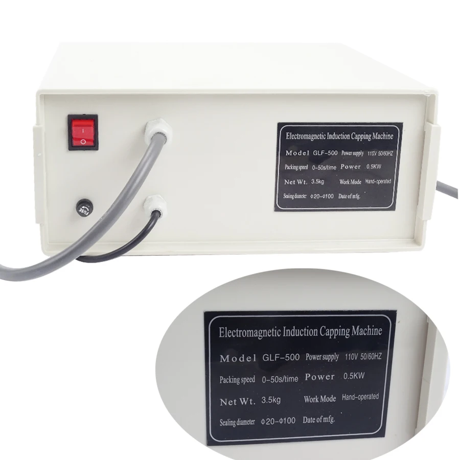 

GLF500 aluminum foil sealing machine electromagnetic induction sealing machine Fast work Continuous Induction Sealer