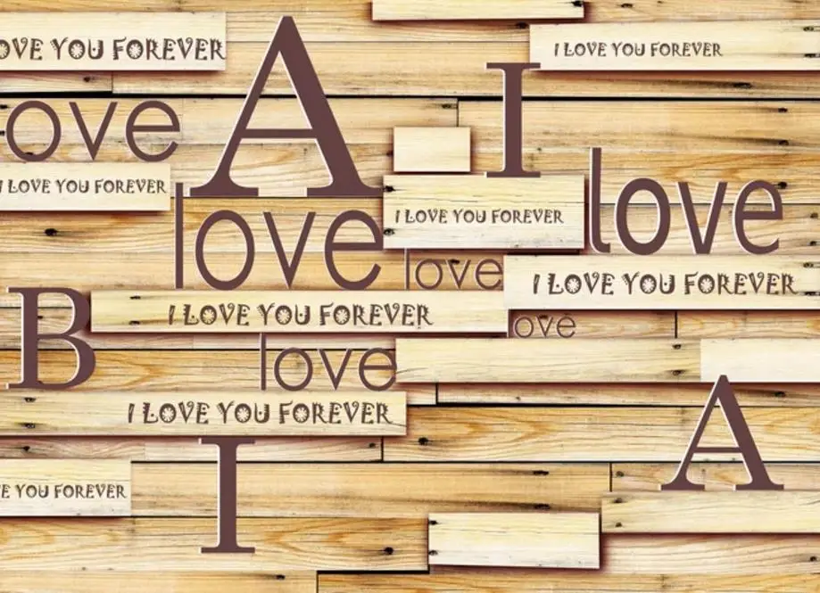 

Custom wallpapers for living room Letter board 3D TV background wall home improvement 3d mural wallpaper