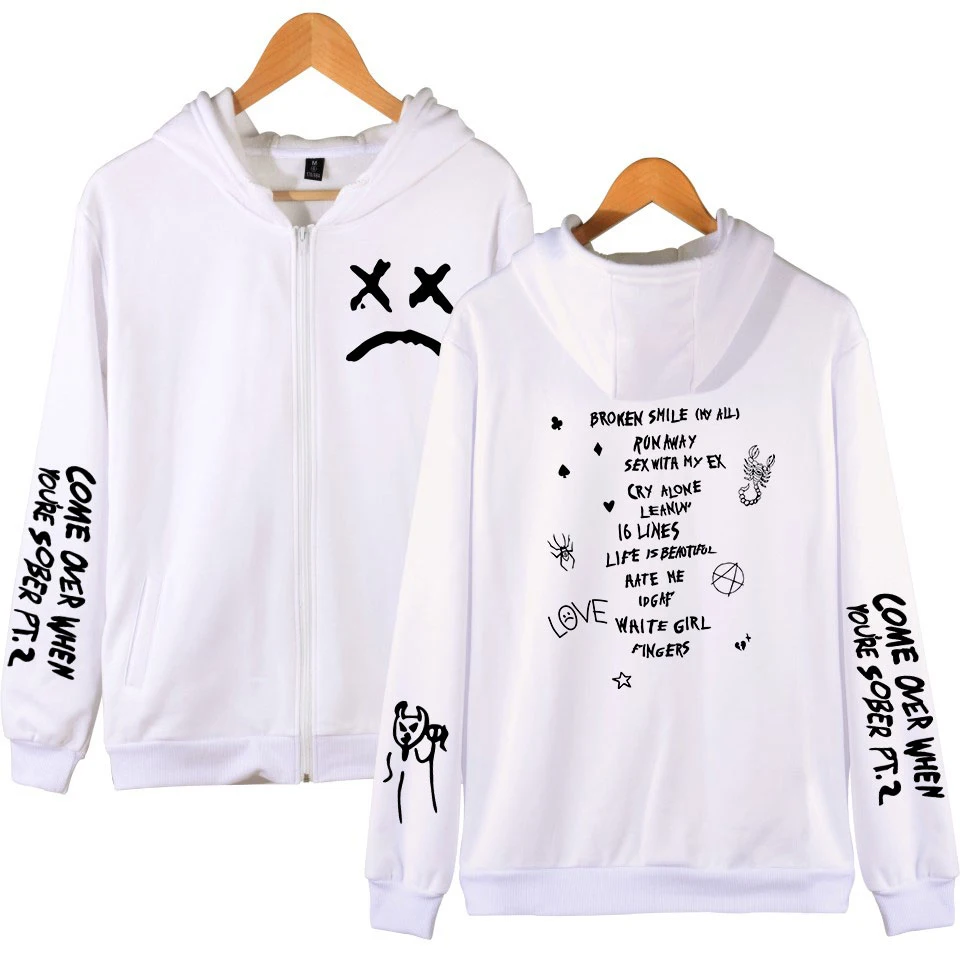 Толстовки Lil Peep K-POP горячая Распродажа повседневные толстовки на молнии свитшоты