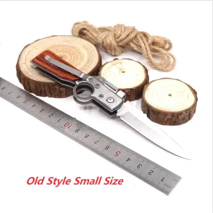 Old Style Small Size Складной Нож карманный тактический нож охотничьи походные ножи для выживания с светодиодный светильник на открытом воздухе EDC Мультитул - Цвет: Old Style Small Size