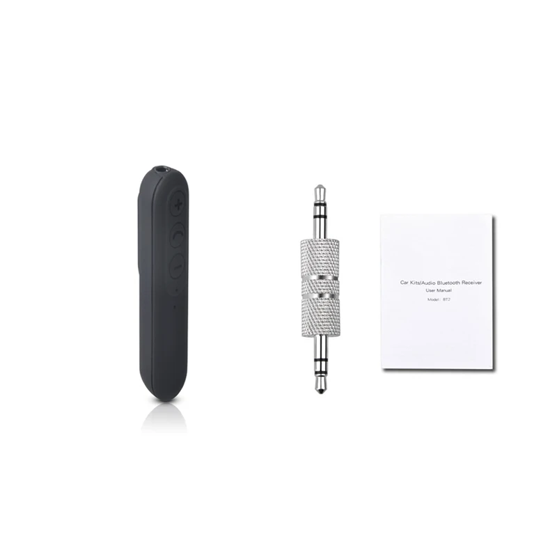 Универсальный Bluetooth автомобильный комплект, Мини bluetooth автомобильный адаптер, aux аудио приемник, 3,5 мм разъем с микрофоном для автомобильного динамика, наушников - Название цвета: Black standard