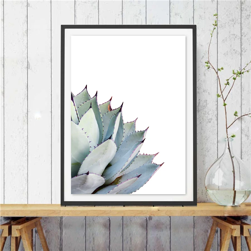 Скандинавское украшение для дома Тропические Зеленые растения кактус холст