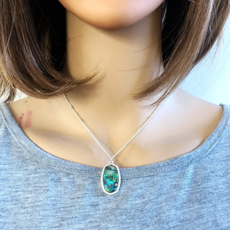 Модный кулон с шестигранной подвеской в виде ракушек золотистого металла