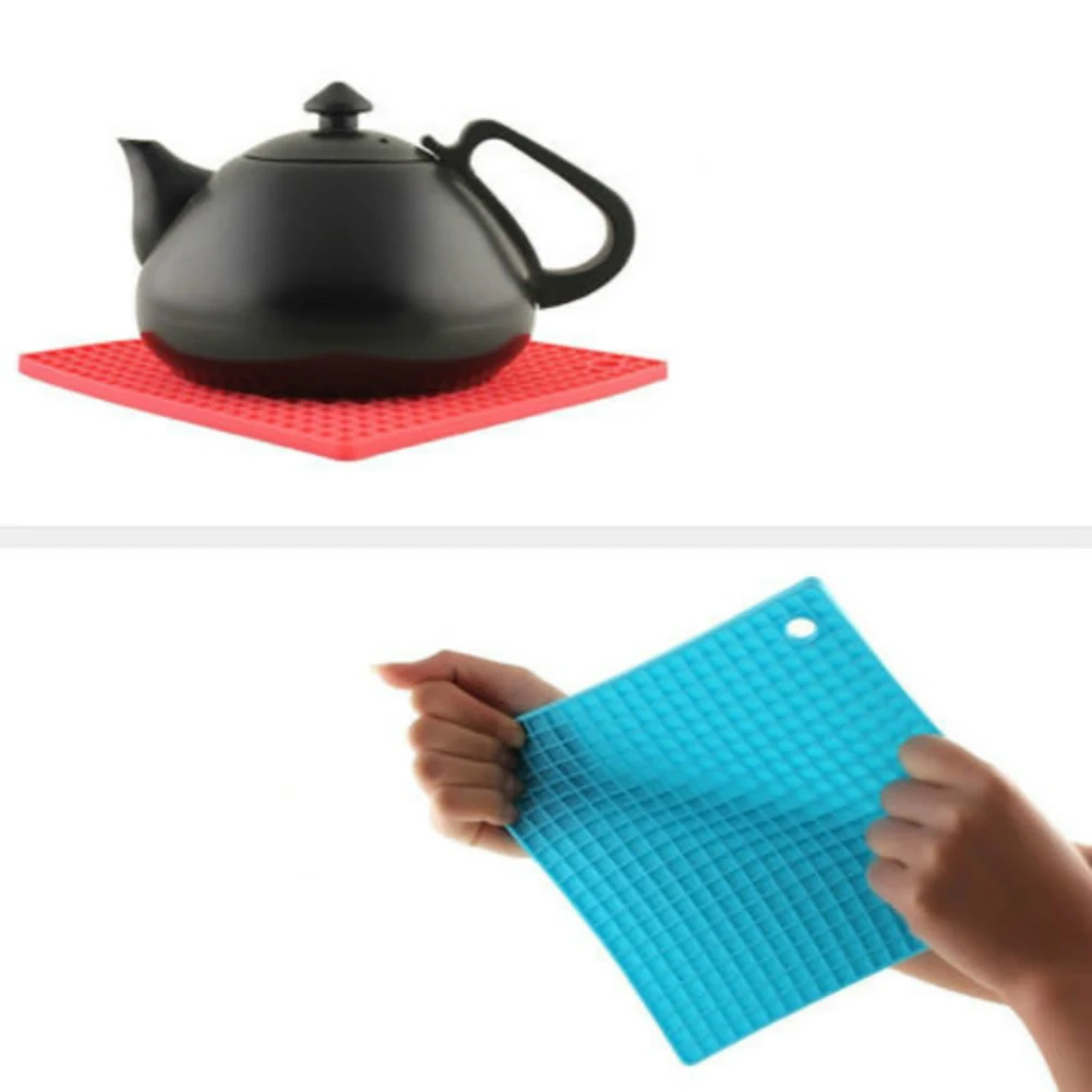 Силиконовый держатель для горшка термостойкие подставки квадратный Trivet коврик