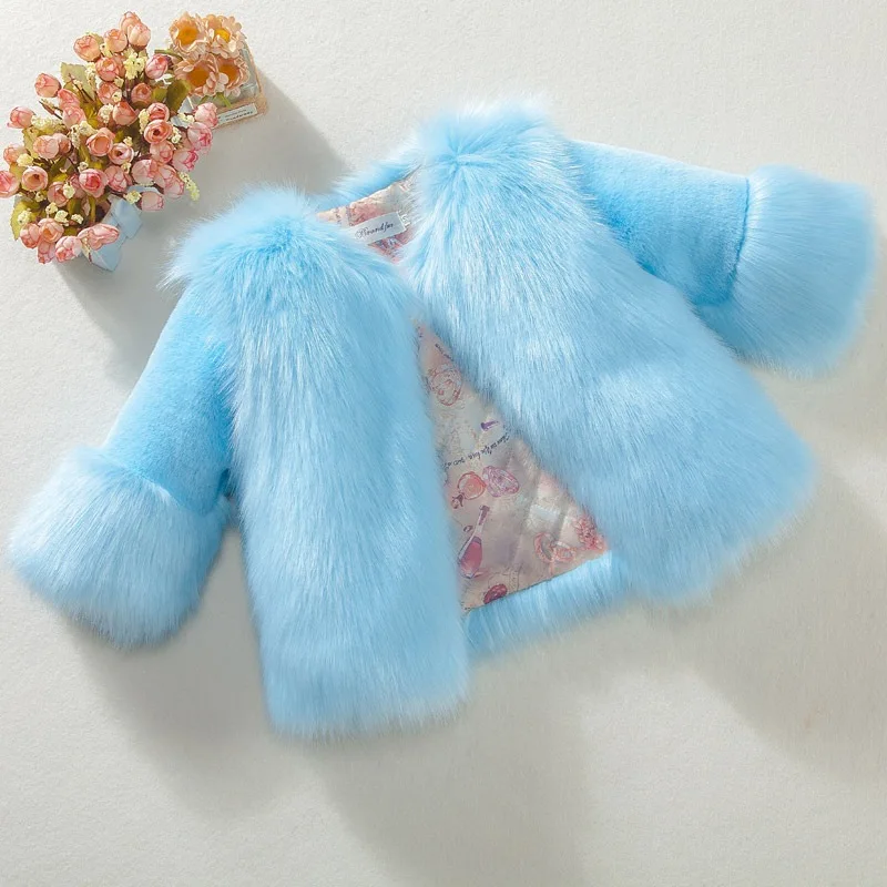 Куртка детская из искусственного лисьего меха теплая Зимняя | Детская одежда и