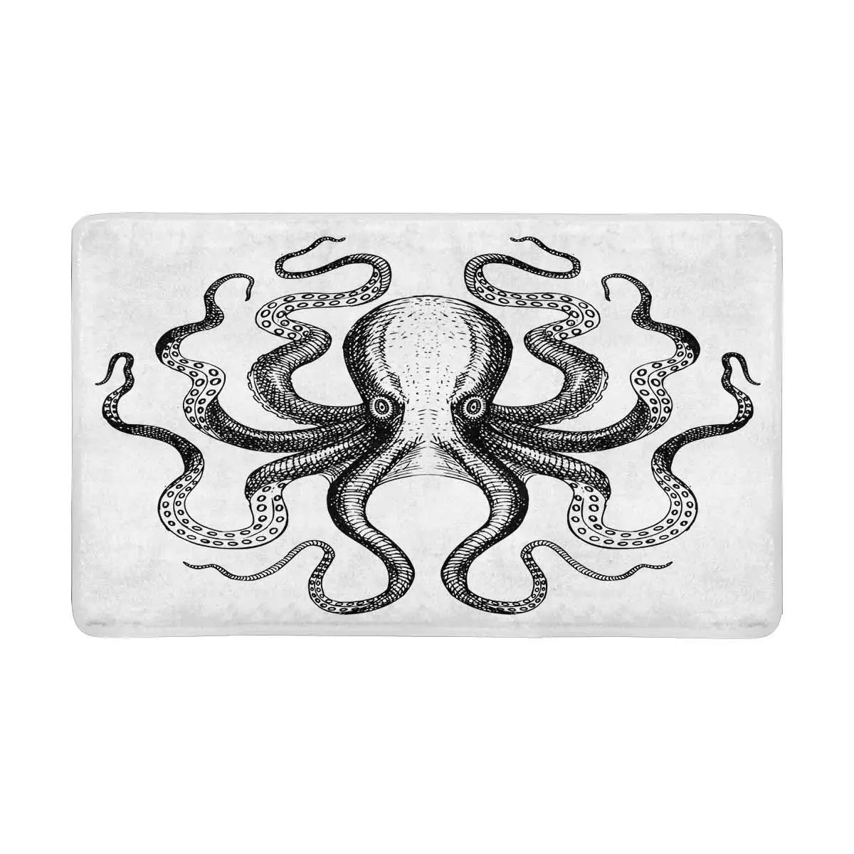Гигантский Противоскользящий дверной коврик с изображением осьминога домашний