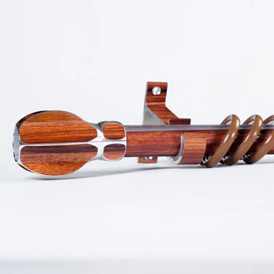 teakwood single Алюминиевый сплав белый нано тишина зернистый карниз одиночные двойные стержни боковая установка треков Аксессуары для штор - Цвет: teakwood single