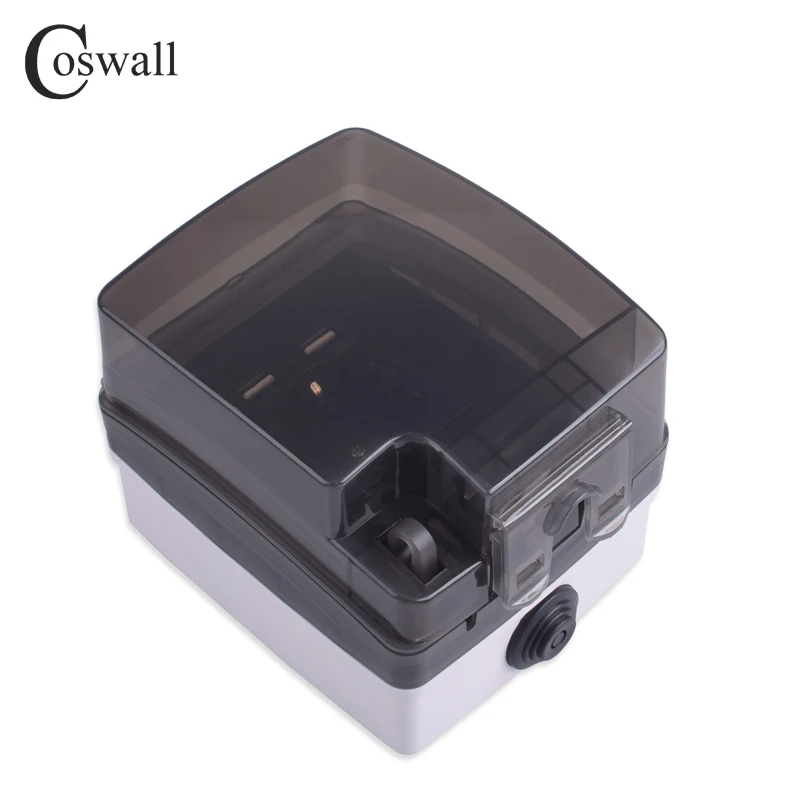 Coswall IP66 Всепогодная Водонепроницаемая наружная коробка интегрированная формовочная коробка с настенной розеткой 16А выход ЕС внешняя установка