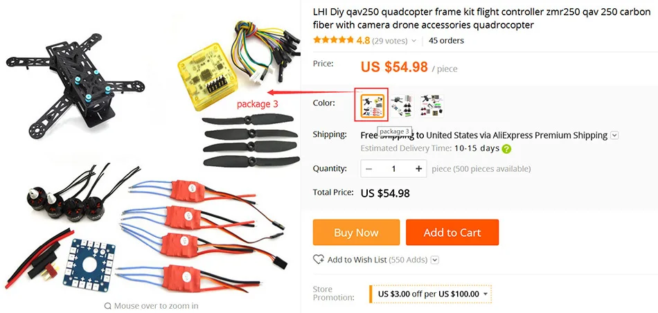 LHI Diy qav250 набор рамы для квадрокоптера Контроллер полета zmr250 qav 250 углеродное волокно с камерой аксессуары для квадрокоптера