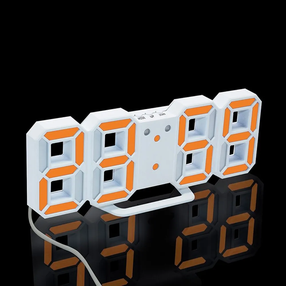 2019 модные часы современный цифровой светодиодный настольный ночник настенные с