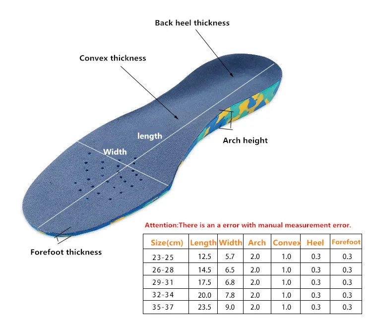 Camouflage Children Arch Correct Insoles Eva Orthopedic Cushion Support Insole For Kids Shoes Health Feet Care T0278CMD | Красота и