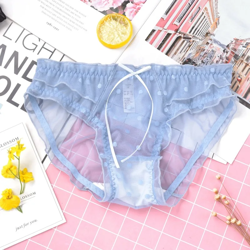 Сексуальное ажурное Сетчатое нижнее белье с принтом в горошек прозрачные