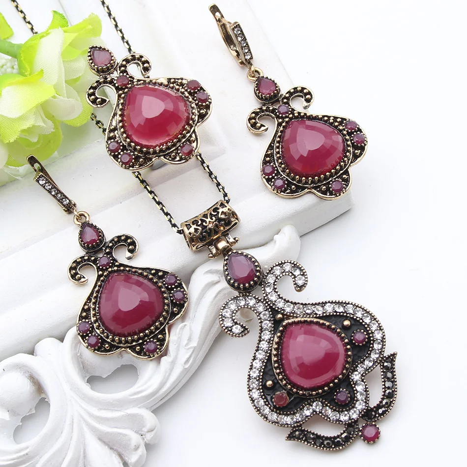 Роскошные турецкие Женские Ювелирные наборы цветочный тюльпан дизайнерские