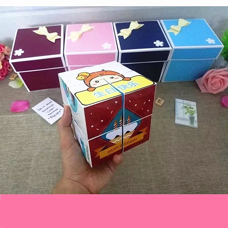 Взрывоопасная коробка Кубик Рубика Альбом diy пользовательская бесконечная флип