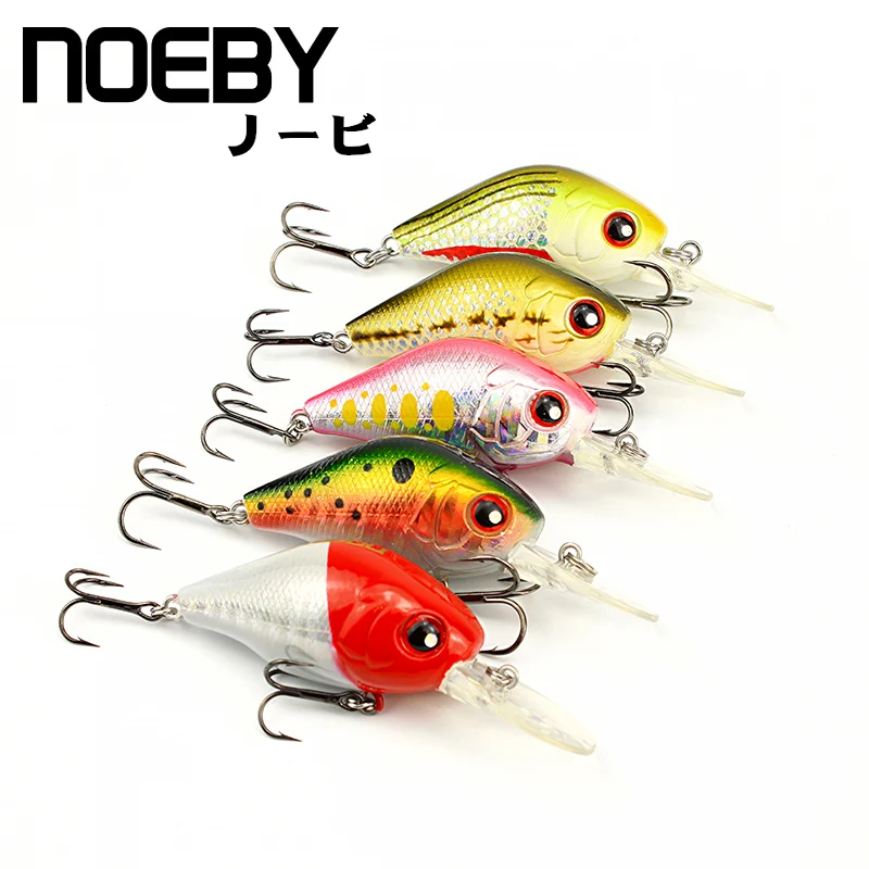 NOEBY 1 шт. рыболовная приманка 45 мм/8 г 0 2 м плавающая жесткая Приманка VMC тройные