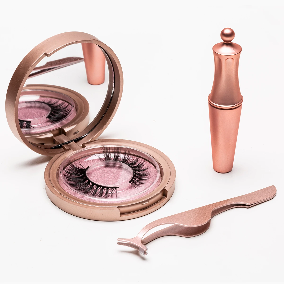 5 Magnetic Eyelashes natural False Eyelashes Magnet Lashes Magnetic Liquid Eyeliner& Magnetic False Eyelashes& Tweezer Set