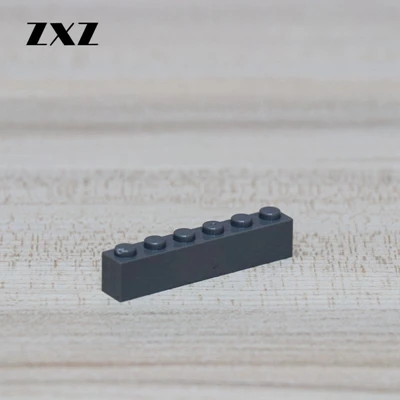 300 шт. аксессуары для поезда кубики Moc части 1x6 Обучающие игрушки Строительные строительные блоки наборы для детей Рождественский подарок - Цвет: Dark Grey