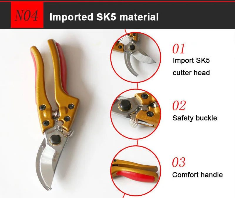 Высокое качество анти скольжения Подрезка растений в садоводстве ножницы для