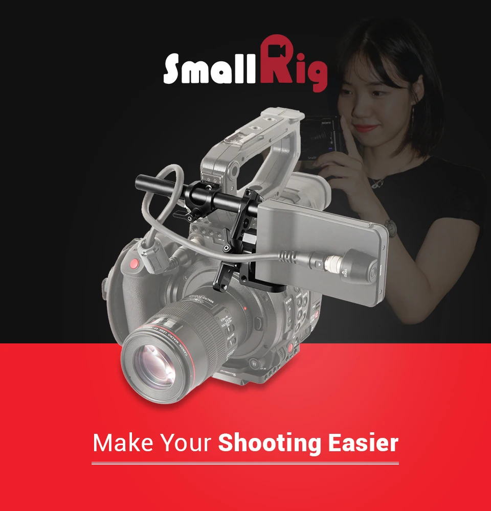 SmallRig Регулируемый EVF Поддержка для Canon C200 монитор 360 градусов демпфирования с 15 мм стержнем и железнодорожный вокзал 2075