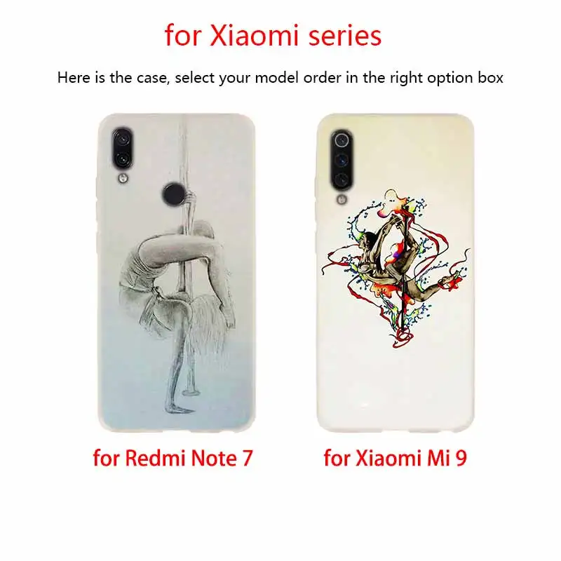 Мягкий Силиконовый ТПУ чехол для Xiaomi Mi 10 8 9 CC9 A1 A2 A3 Lite SE MAX 3 mix 2s 5X 6X Pole dance