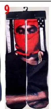 Повседневные носки с 3D принтом унисекс 2pac tupac чулок B.I.G Biggie маленький скейтборд хлопковые мужские носки-трубы средней высоты