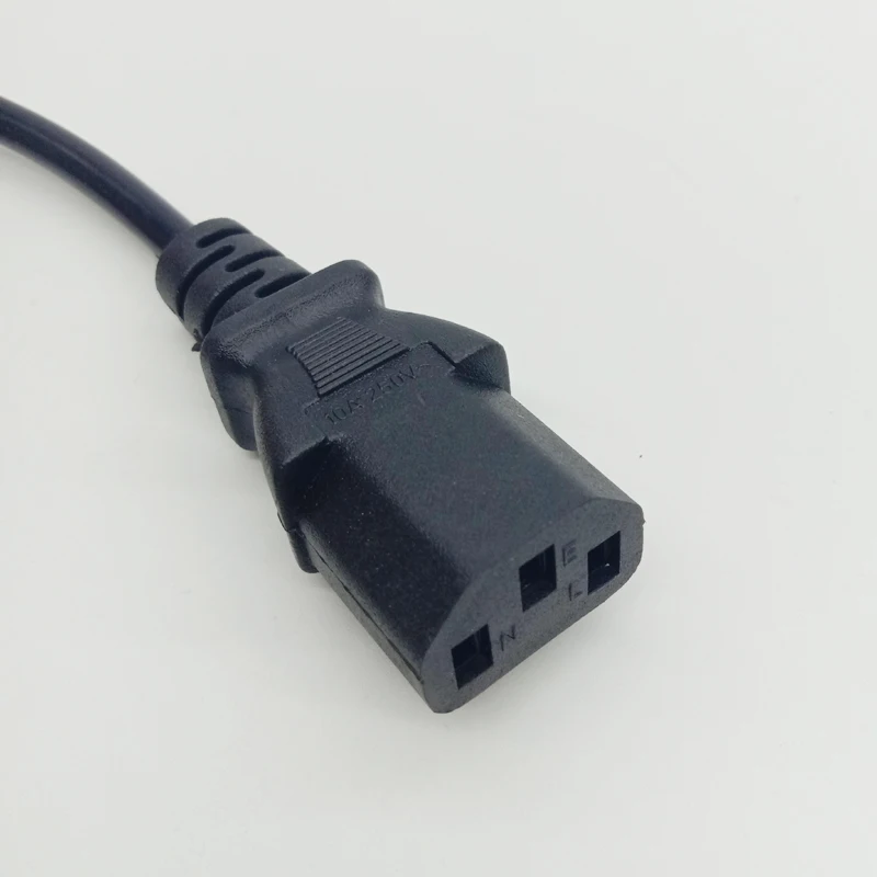 ЕС штепсельная вилка европейского стандарта AC Мощность шнур IEC C13 Мощность Удлинительный кабель 1 м Питание свинцовый шнур для Венгрии, Испания, Швеция, Россия