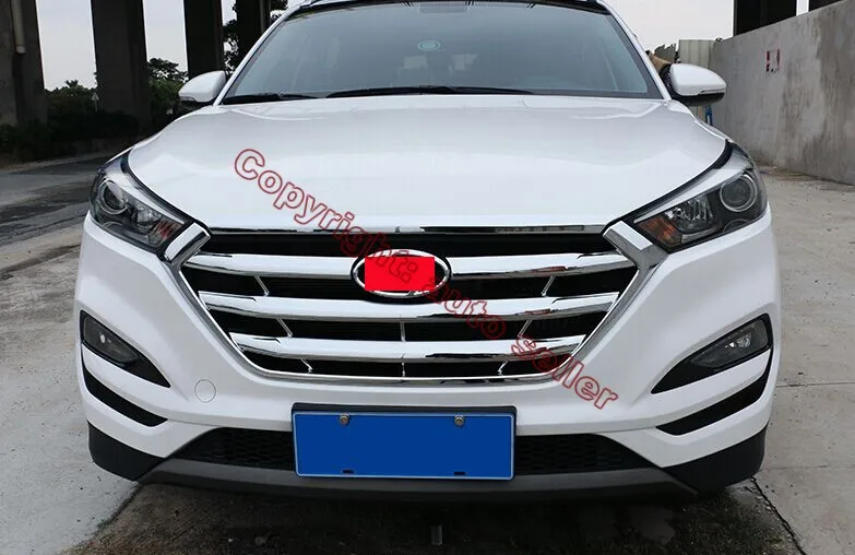 ABS Хромированная передняя решетка радиатора для Hyundai Tucson 2016 2017 | Автомобили и
