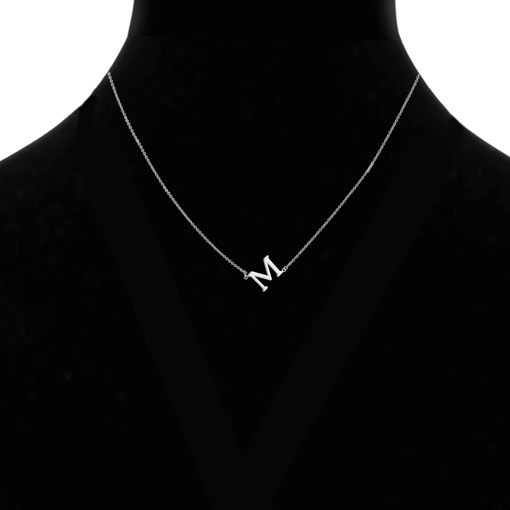 Varole New Arrival Gold Color Letter M Necklace Pendant for Women Silver Necklaces &amp Pendants Charms Jewelry Making suspensions |