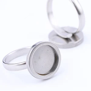 steel color Onwear 10 шт. с покрытием из розового золота фитинг 12 мм круглый кабошон заготовки для колец регулируемая база из нержавеющей стали Установка diy Ювелирные оправы - Цвет: steel color