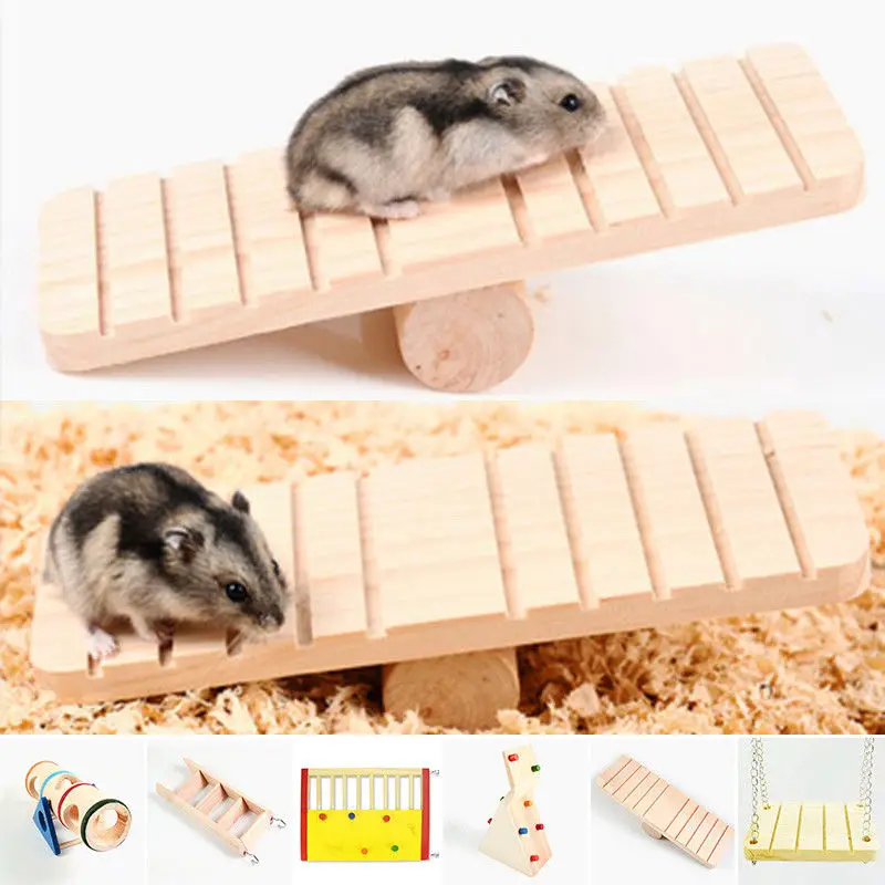 Клетка для хомяка/игрушка/Seesaw домашние Деревянные маленькие животные, крыса, мыши, домик, качели для игрушки для крыс