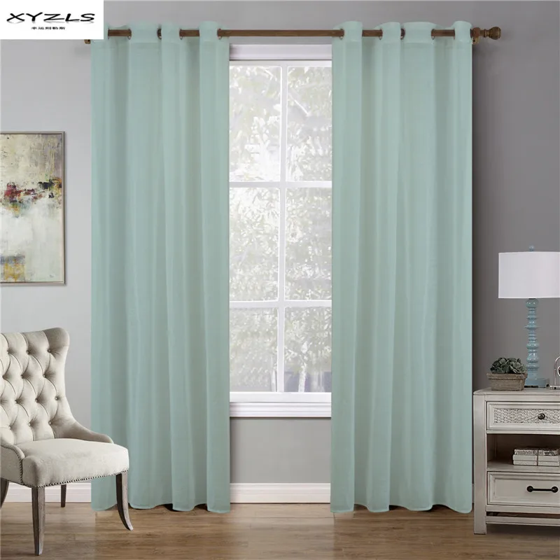 1 шт. Современные однотонные прозрачные Занавески XYZLS для гостиной тюль спальни