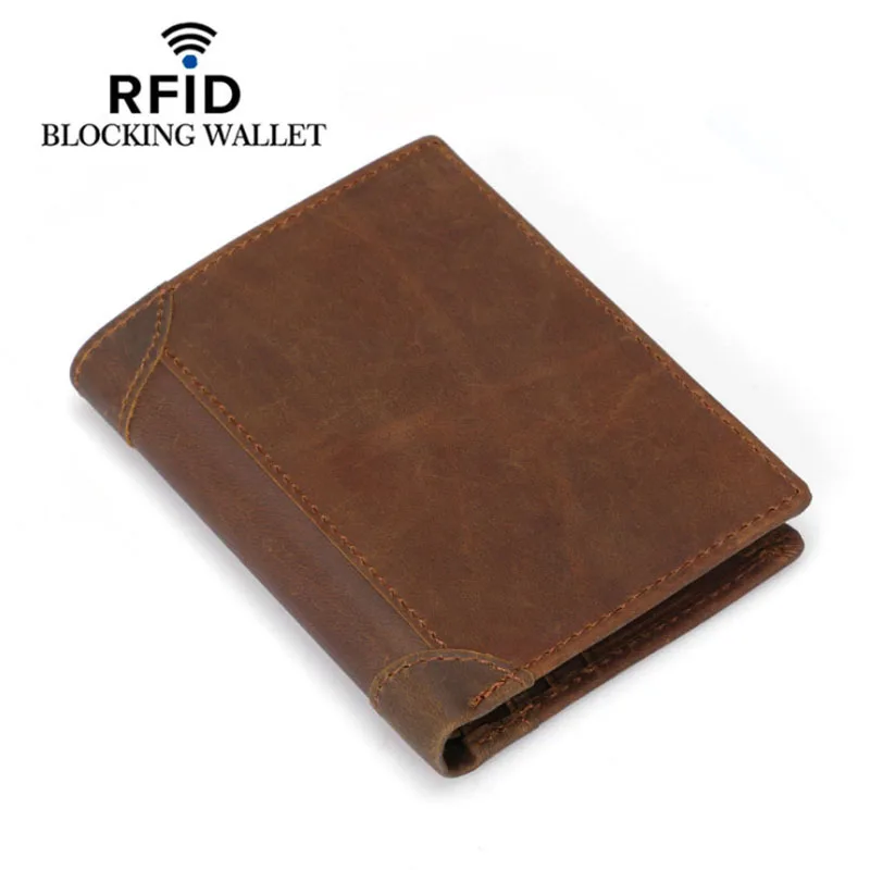 Кошелек мужской из натуральной воловьей кожи с зажимом для денег и RFID защитой|clutch