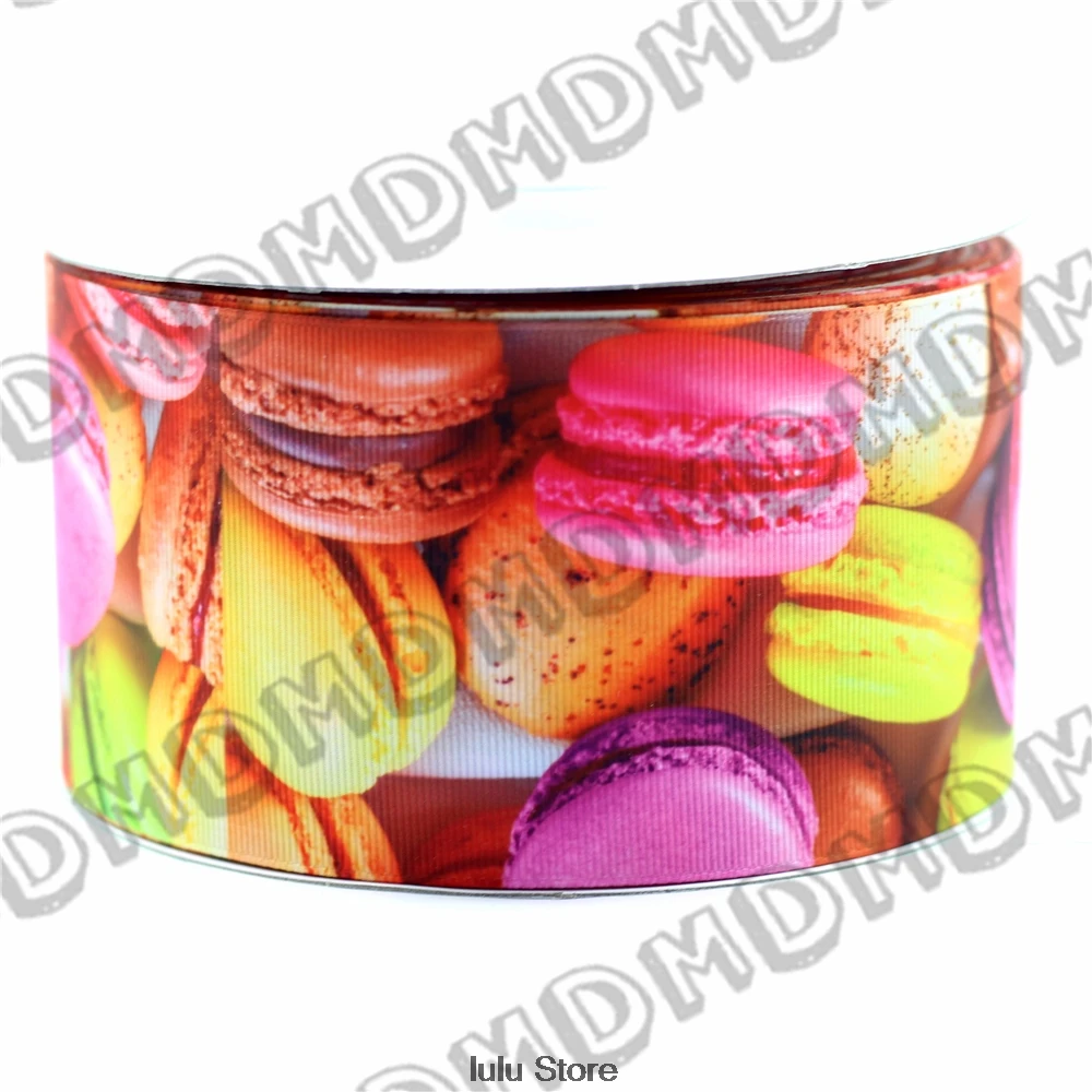 3 &quot75 мм Красочные Macaron напечатанные корсаж ленты DIY ручной работы волос лук