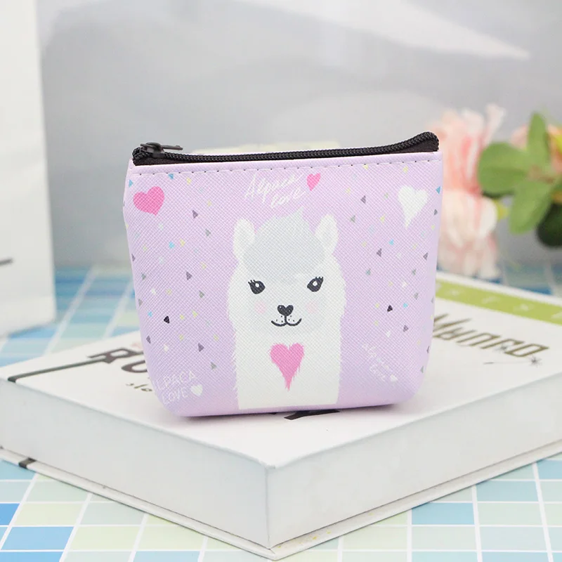 Kawaii girl kids Кошельки для монет, милые Мультяшные животные, альпака, Женский мини кошелек для мелочи, Детский кошелек на молнии, подарок, Porta Monedas K020 - Цвет: 5