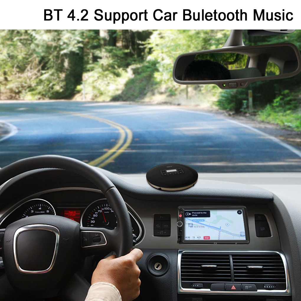HOTT CD611T портативный Bluetooth CD-плеер с перезаряжаемой батареей светодиодный дисплей, CD walkman наслаждаться музыкой и аудиокнигой