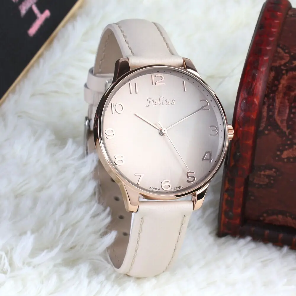 Юлий леди Для женщин часы Японии кварцевых часов топ модные платья Simple браслет