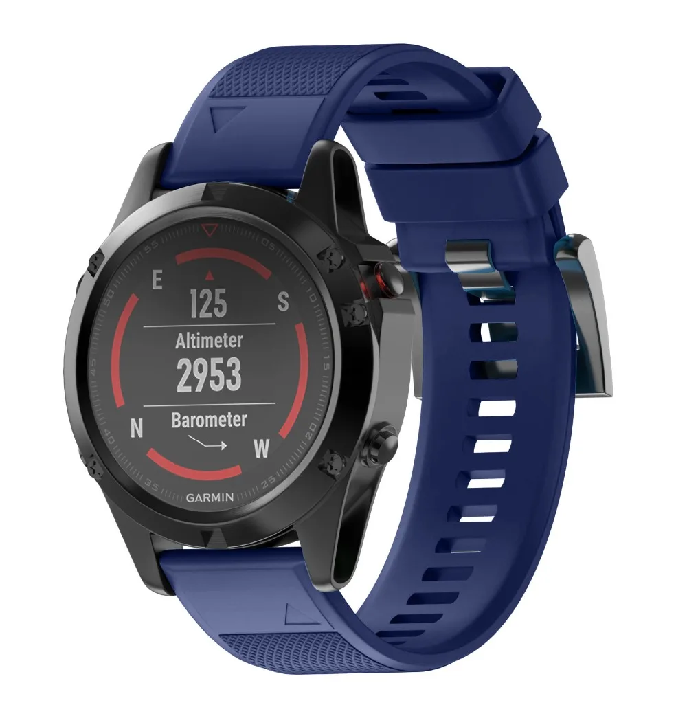 Replacement Band Easy Fit 22mm Silicone Watch Strap Watchbands for Garmin Fenix 5 Quatix Sapphire Forerunner 935 Approach S60 | Наручные