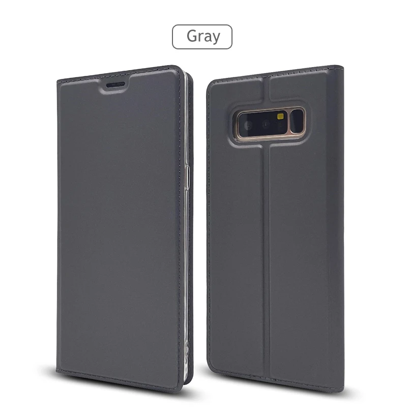 Gray 8 ZROTEVE чехол для samsung Note 9 Чехол Флип кожаный чехол для Galaxy Note 8 9 Чехол Флип Магнитный кошелек Coque Note9 Note8 чехол s - Цвет: Gray 8