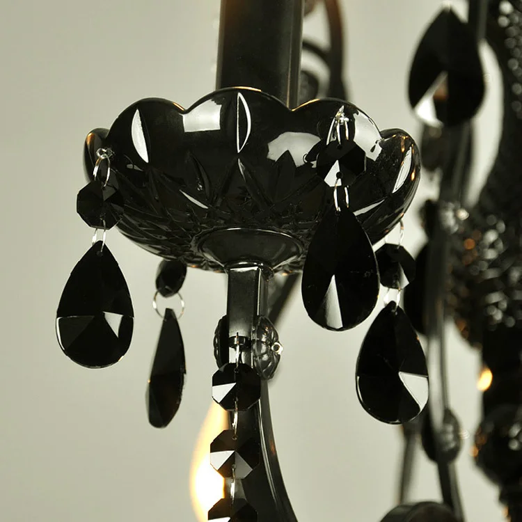 Ретро черный кованого железа люстра для локальных светильников на Кухня