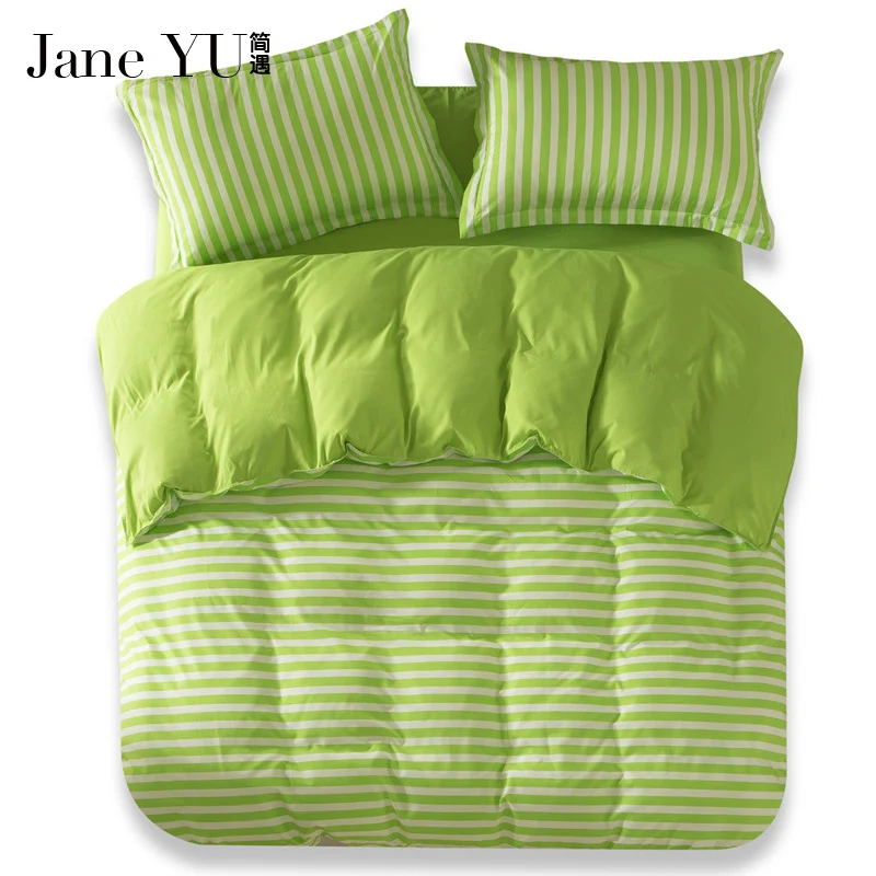 JaneYU полосатый комплект постельного белья Твин/Полный/Королева/Королевский