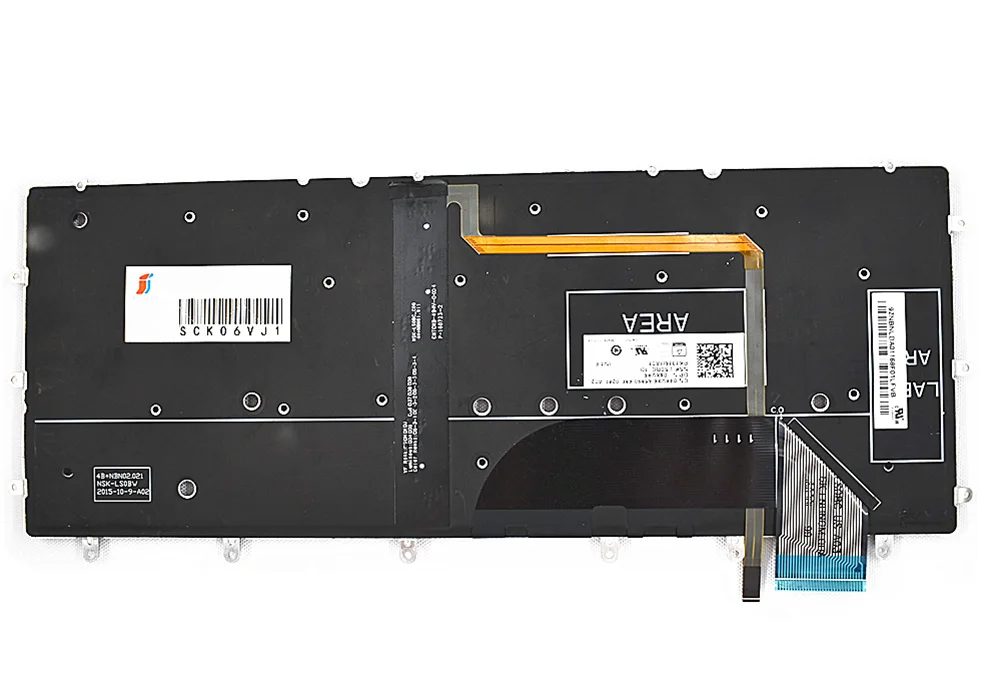 Клавиатура для XPS 13 9343 9350 15 7547 7548 US с подсветкой без рамки Черная|Клавиатуры