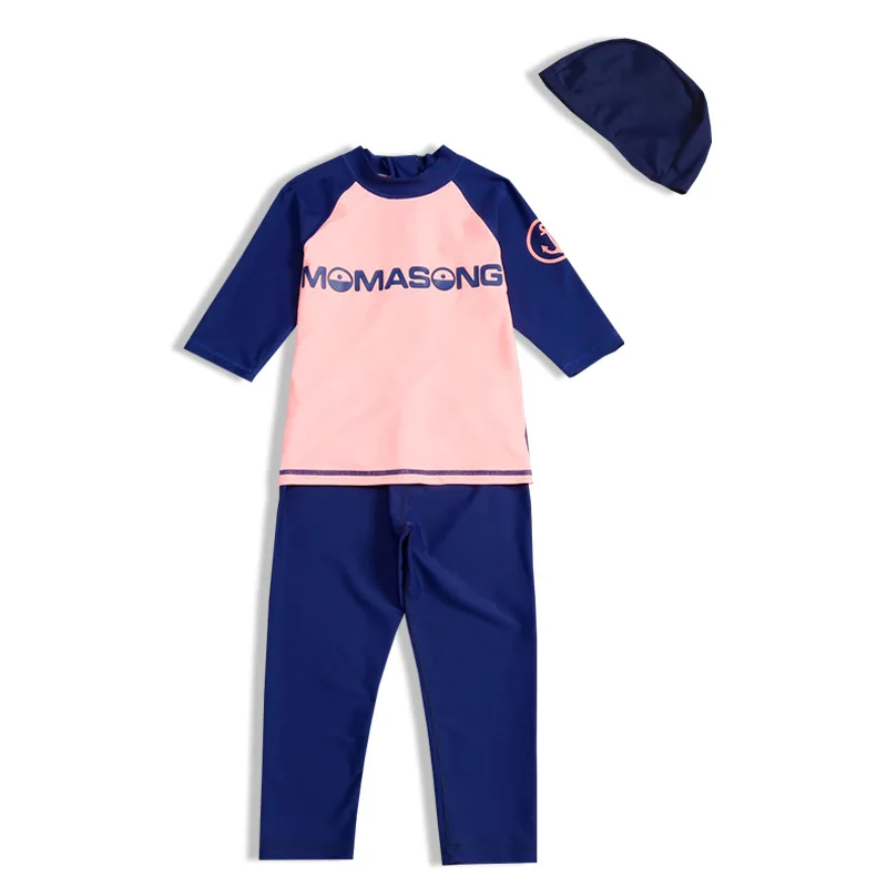 Детский купальник для девочек и мальчиков UPF50 + защита от солнца длинный рукав